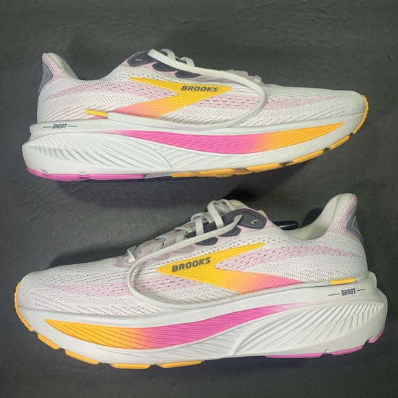 Brooks Ghost 17 Women’s Gray Pink Running Walking Sneakers Size- 11 - Picture 5 of 12